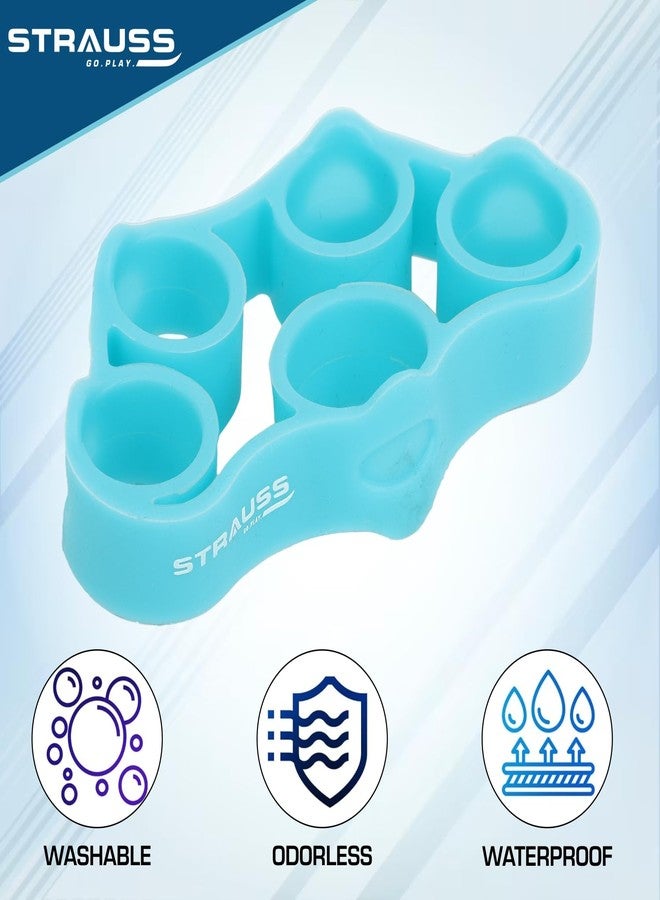 Strauss Finger Stretcher | Hand Strengthener for Carpal Tunnel Relief and Grip Strength | Silicone Finger Gripper and Finger Stretcher | Ideal for All Skill Levels, (Blue) - Image 5
