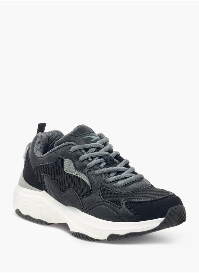 Dash Women Panelled Sports Shoes with Lace-Up Closure  - Image 1