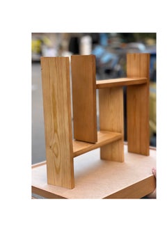 H-shaped organizer for every kitchen and home. You can organize your kitchen with ease. Spice sets, oil and vinegar bottles, butter cans. Use it as a coffee corner with its mugs, coffee machine, and everything you need. Or use it as a book or desk organizer. Made of 1.8 cm thick wood with melamine veneer to resist water and vapors. Height: 42 cm, depth: 11 cm, and the width can be controlled.