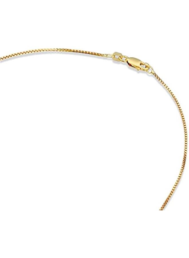 بافوا بافوي سلسلة من الفضة الاسترليني عيار 925 الايطالية الصلبة مطلية بالذهب عيار 22 قيراط | ثعبان، صندوق مربع، كابل، كبح فائق المرونة، قلادة ميامي كوبان وحبل متعرج قطع الماس للنساء والرجال | صنع في ايطاليا - Image 4