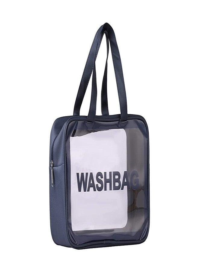 Salepush Cosmetic Make up Pouch Bag for Home & Travel Toiletry Bag for Cosmetics, Brushes, Accessories Set of 3 Wash Bag. (Combo, Blue) - Image 5