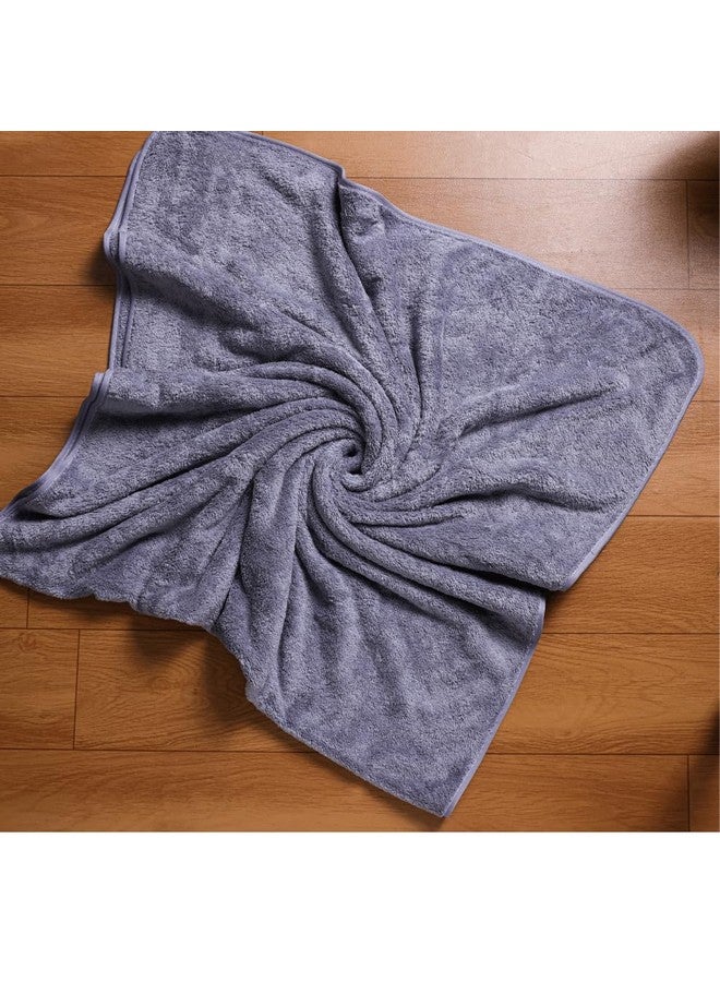 Krujyam Microfiber Large Bath Towels | (70x140) Extra Soft Plush & Quick Dry High Absorbency with Large Size Towels for Bathing (Grey) - Image 4