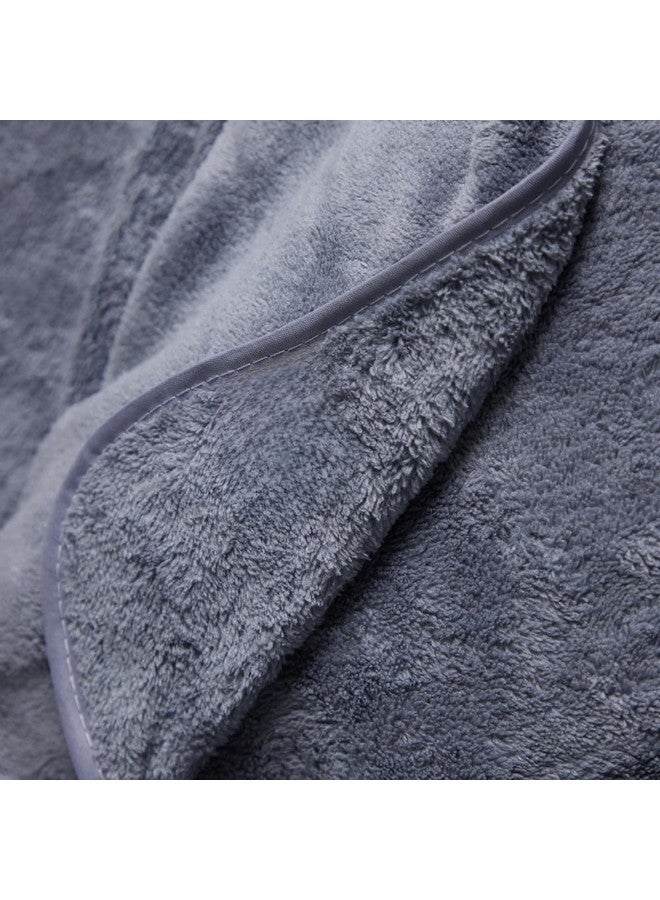 Krujyam Microfiber Large Bath Towels | (70x140) Extra Soft Plush & Quick Dry High Absorbency with Large Size Towels for Bathing (Grey) - Image 5