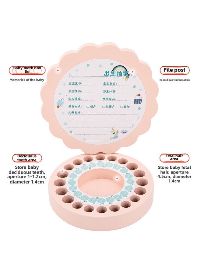 Baby And Young Children Early Education Primary Teeth Memorial Gift Box Baby Boys And Girls Teeth Collection Fetal Hair Preservation Wooden Toy-Color:Blue-Zodiac Mouse  - Image 4