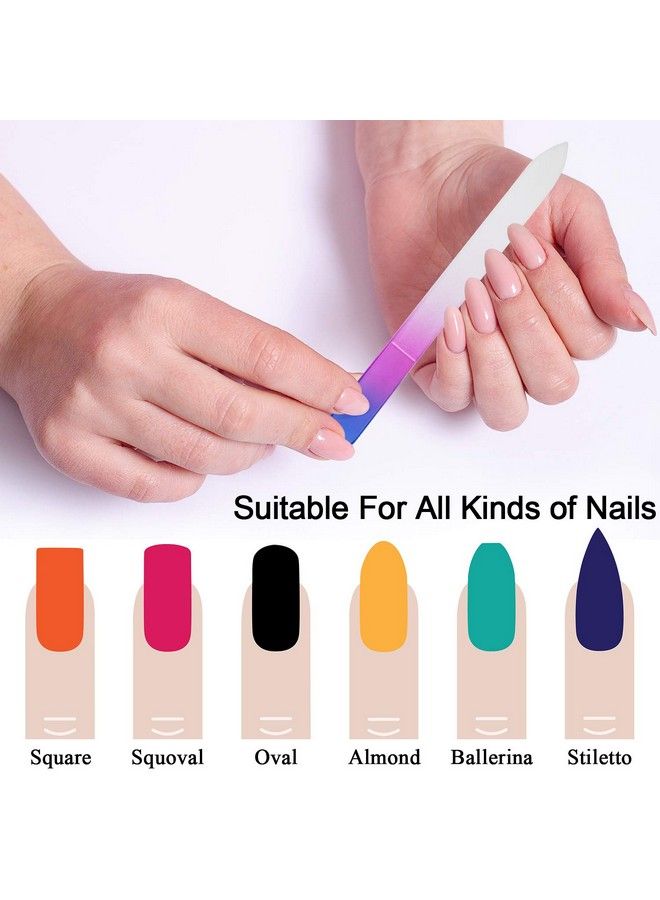 EAONE 3 Pack Glass Nail File Eaone Crystal Nail Files Doublesided Etched Fingernail Glass Nail Files For Natural Nails Professional Nail Care Tool Stocking Stuffers For Women Nail Foot Tool With Case - Image 5