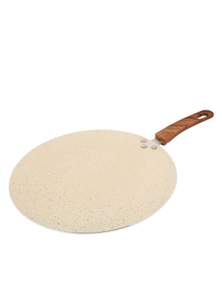 Non-Stick Aluminum Flat Pan With Soft Touch Wood Handle Beige/Brown - pzsku/ZFE4AB6A4448536CF9F72Z/45/_/1685456395/c128b657-d001-48e9-9f11-23f1f32a136e