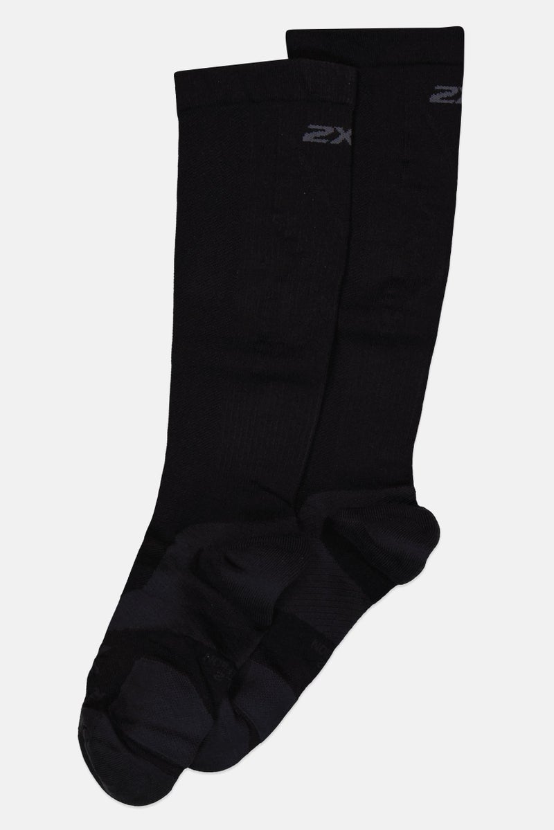 2XU Men 1 Pair Brand Logo Compression Socks, Black 