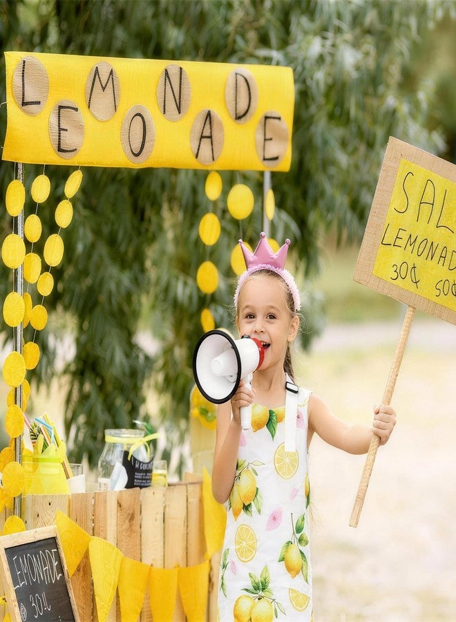 XLSXEXCL 4 Pcs Lemon Kids Apron with Pockets Lemonade Stand Supplies Adjustable Lemonade Stand Aprons Costume for Boys Girls Cooking Painting - Image 4