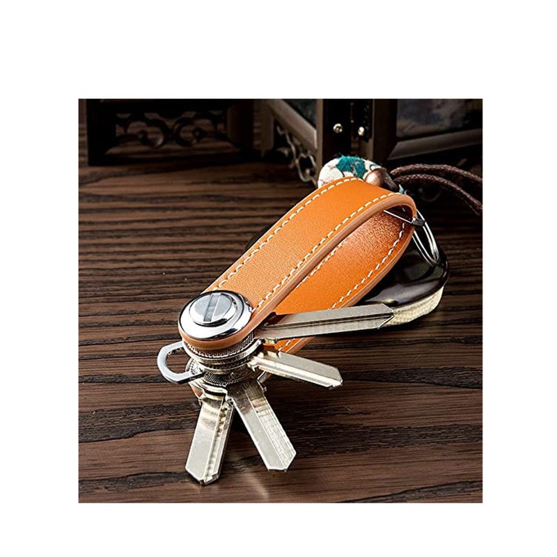 SOLARAE Smart Key Organizer Compact Key Holder Leather Keychain Folding Pocket Key Holder Chain - Image 5