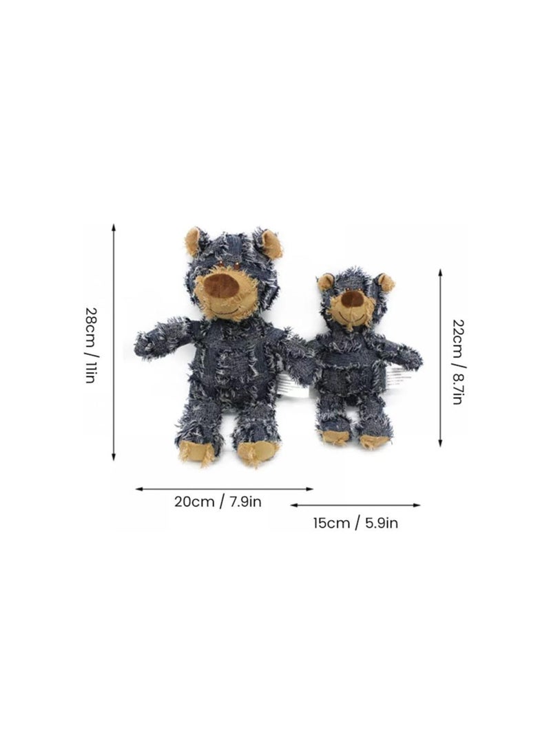 Generic - Extreme Bear Dog Toy, Extremebear Dog Companion for Heavy Chewers, Indestructible Dog Chew Toys, Chew Proof Plush Dog Toy with Analog Sound, Stuffed Animals Chew Toy, Dog Squeaky Toys (Blue+Yellow) - Image 1