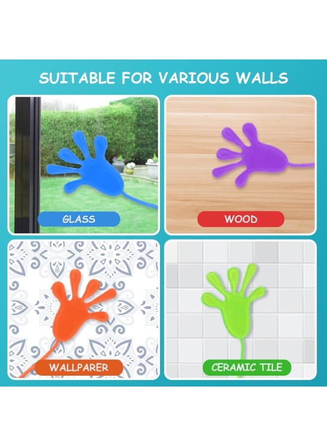 10 Pcs Stretchy Sticky Hands for Kids - Slappy Hands Party Favors, Classroom Prizes, Birthday Party Supplies - Extreme Stretch Fidget Toys (Random Colors) - Image 5