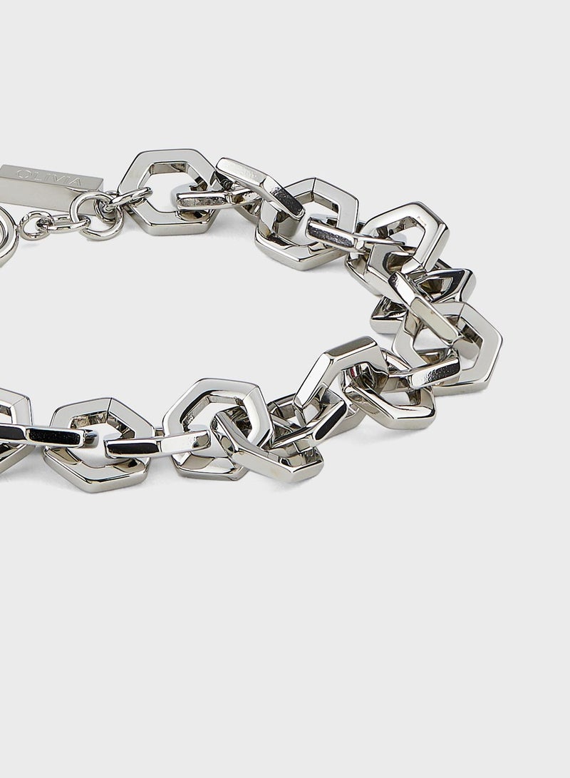 اوليفيا بورتون سوار عصري من الروديوم الغير لامع - Image 3