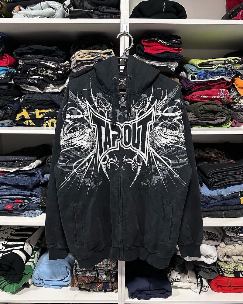 Y2K Skeleton Zipper Hoodie 90 s Vintage Pattern Printed Zipper Top l Sweatshirt Apricot/zipper - Image 4