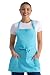 Chef Works Unisex Three Pocket Apron Turquoise One Size - Image 2