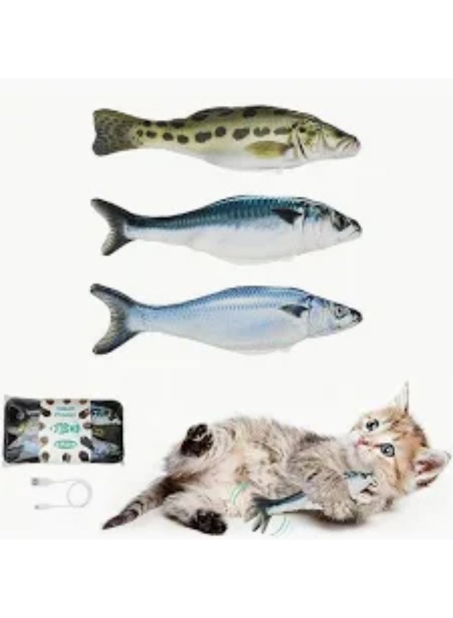 Cooper Cat Toys Fish Toy, 3PCS Interactive Catcher and Funny Exercise for Kitten