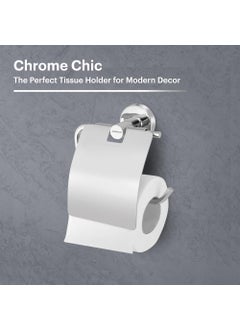 Johnson Bathrooms Johnson Alpha 304 Grade Toilet Paper Holder for Bathroom Toilet Roll Holder with Mini Shelf Rack Stand Chrome Colour T1554CAMZ 1 Year Warranty  - Image 3