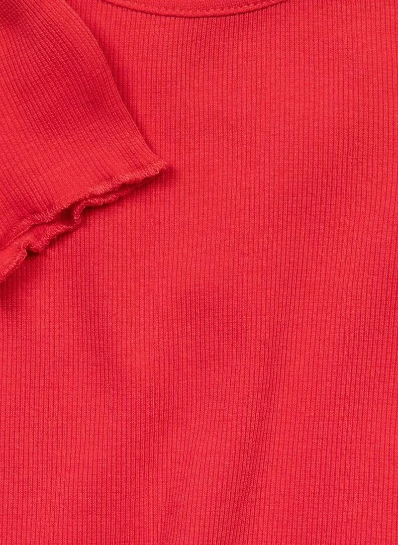 MINOTI Teen Girls Ribbed Fitted T-Shirt