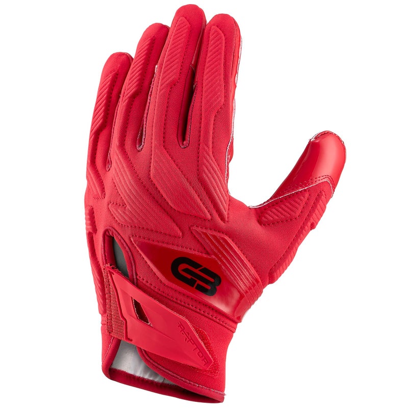 Grip Boost Football Gloves Raptor 20 Padded Mens Lineman Gloves with Boost Plus Grip Technology Red Large - Image 2