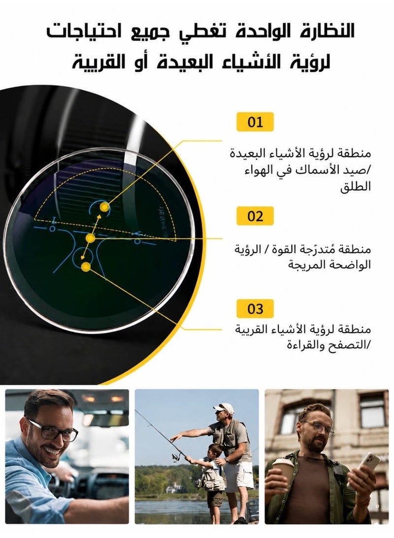 نظارات قراءة خفيفة للغاية بدون إطار متغيرة اللون وحماية من الضوء الأزرق - Image 4