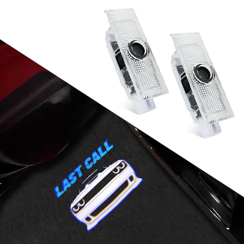 uuakarin 2 PCS Non-Fading Car Door Logo Lights Compatible for Challenger 2015-present Last Call Courtesy LED Ghost Shadow Light Projector Lamps Accessories (Blue Last Call) - Image 1