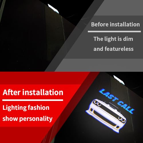 uuakarin 2 PCS Non-Fading Car Door Logo Lights Compatible for Challenger 2015-present Last Call Courtesy LED Ghost Shadow Light Projector Lamps Accessories (Blue Last Call) - Image 2
