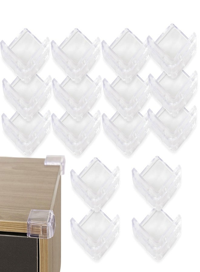 بيمبيكا واقي زوايا أمان الأطفال من بيمبيكا، واقيات حواف وزوايا شفافة على شكل حرف L لحماية الأطفال من الحواف الحادة - (12 قطعة) (مربع على شكل حرف L) - Image 1