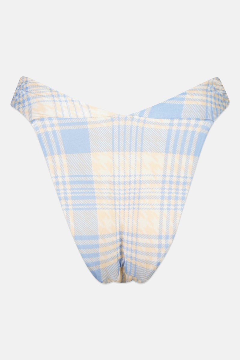 Asos Design Women Checked Bikini Bottom, Cream  - Image 2