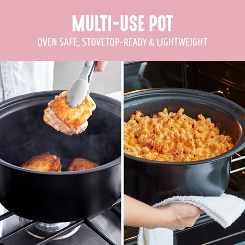 GreenLife 6QT Slow Cooker, Non-Toxic PFAS-Free Ceramic Nonstick Removable Interior Bowl, Programmable, Family Friendly, Keep Warm, Stovetop & Oven Safe, Dishwasher Safe Parts, Timer, Glass Lid, Pink - Image 4