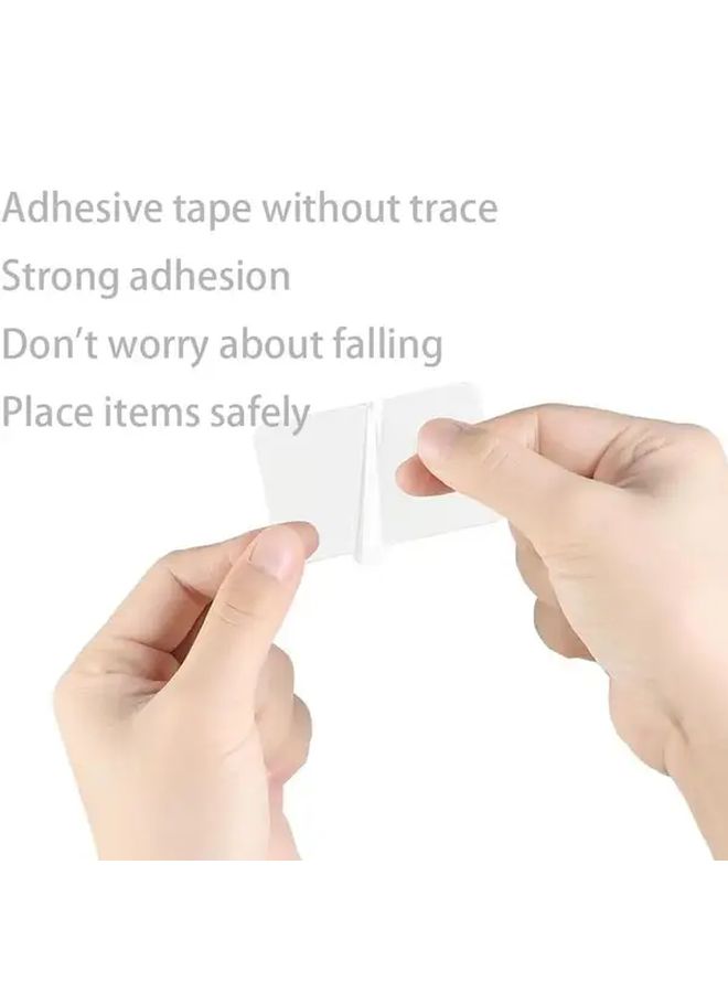 2pcs Foldable Adhesive Wall Mounted Bathroom Organizer No Drill Self Adhesive Shelves For Towels Toiletries Essentials Durable Plastic Space Saving Storage Rack For Bedroom Bathroom Kitchen Office Easy Install Damage Free Compact Design - Image 4