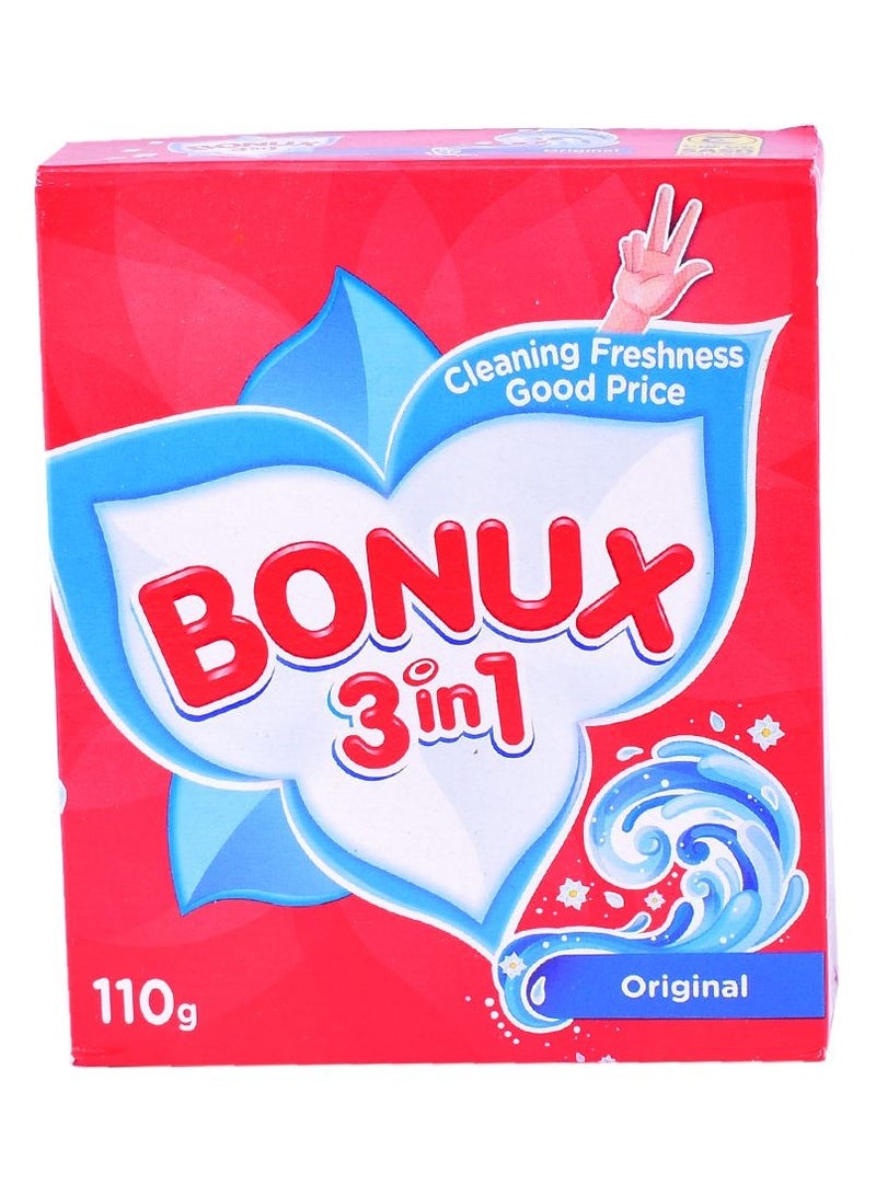 BONUX Original 3 In 1 Detergent Powder 110 G - Image 1