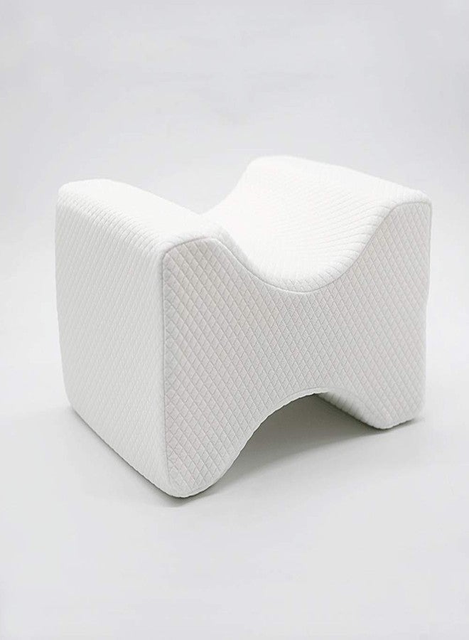 METRON- Leg & Knee Spacer Pillow for Side Sleepers | Helps in Back & Sciatic Nerve Pain Relief | During Pregnancy Helps in Leg Joint Pain | Soft Memory Foam | Color White - Image 2