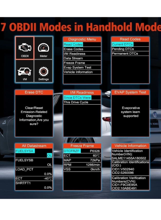 Ancel BD310 OBD2 Scanner Diagnostic Tool - 3 in 1 OBD2 Scanner Bluetooth - App Based OBDII Scan Tool for Android & iPhone - Check Engine Light Code Reader - Wired, Bluetooth, and Heads-up Display - Image 3
