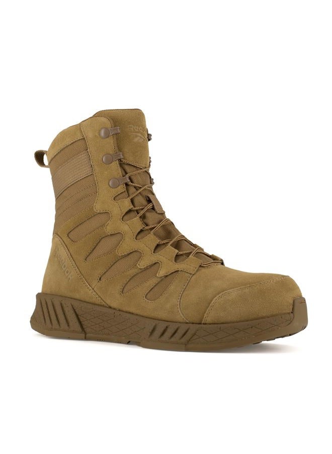 Reebok Work Men's RB4360 Floatride Energy Safety Toe 8" Tactical Boot with Side Zipper Coyote Military, 10 - Image 1