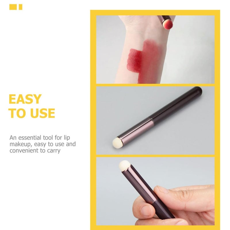 ibasenice 3pcs Mini Lip Smudge Brush Set with Artificial Fiber for Makeup Blending and Concealer Application, Portable Lipstick Applicators for Women’s Beauty Tools - Image 3