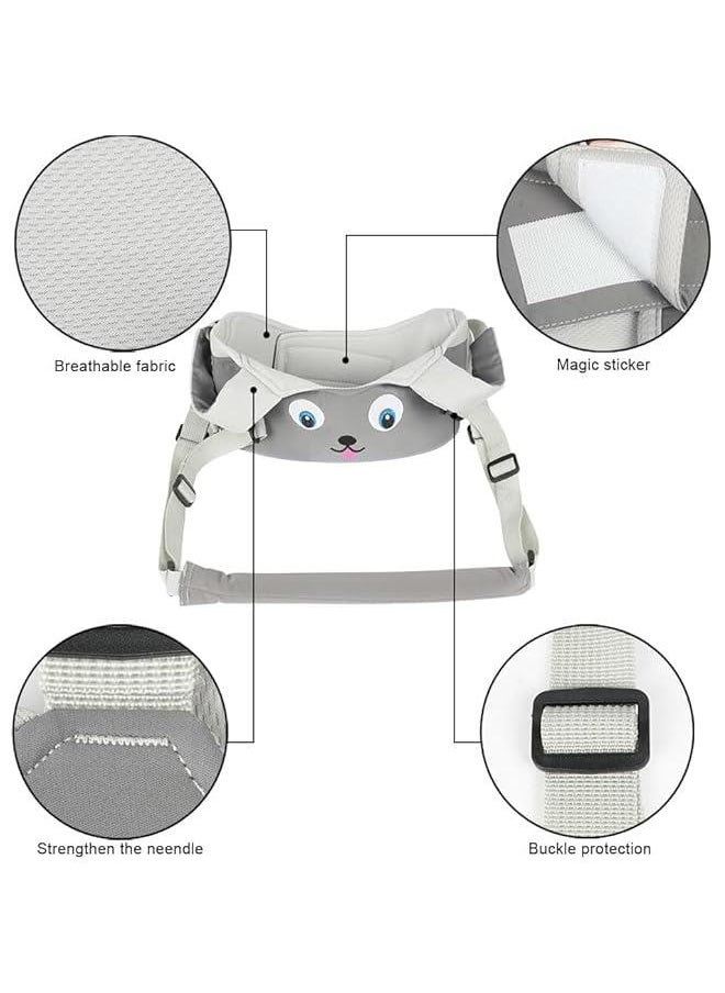 MIXDE Baby Walker, Toddler Walking Harness with Handheld Support - Adjustable Learning Assistant for Children 7-24 Months - Protective Belt for Safe Standing & Walking (Grey)  - Image 2