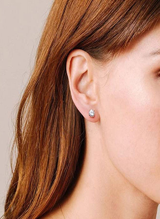 وهاواي 6Pairs 20G Hypoallergenic Brithstone Stud Earrings for Women Men Flatback Earrings Stainless Steel 3mm-8mm Cubic Zirconia Earrings Piercing Ear Cartilage Gold - Image 4