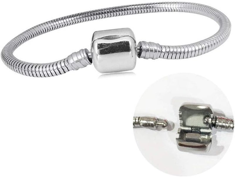 SBI Jewelry 17-21 cm Silver Snake Chain Bracelet for Women Minimalist Anniversary Charm Gifts Love Heart Bracelet Birthday Anniversary - Image 2