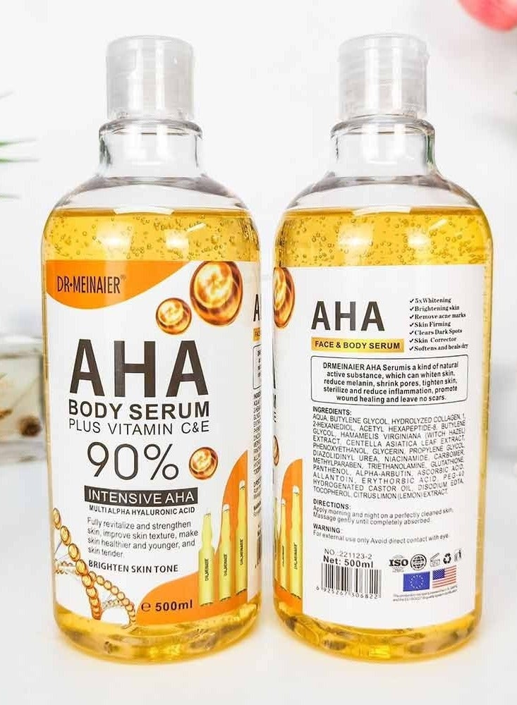 دكتور مينير سيروم دكتور ميناير AHA لتفتيح الوجه والجسم مع فيتامين C و E - 500 مل - Image 2