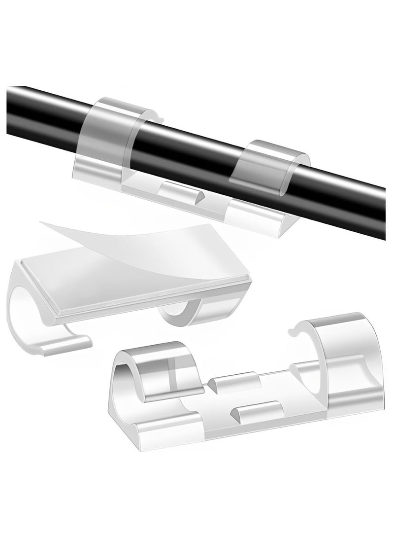 20 pieces of self-adhesive cable management clips, organizer holder for sticky wires for TV, laptop, Ethernet, desktop, home, and office. - Image 1