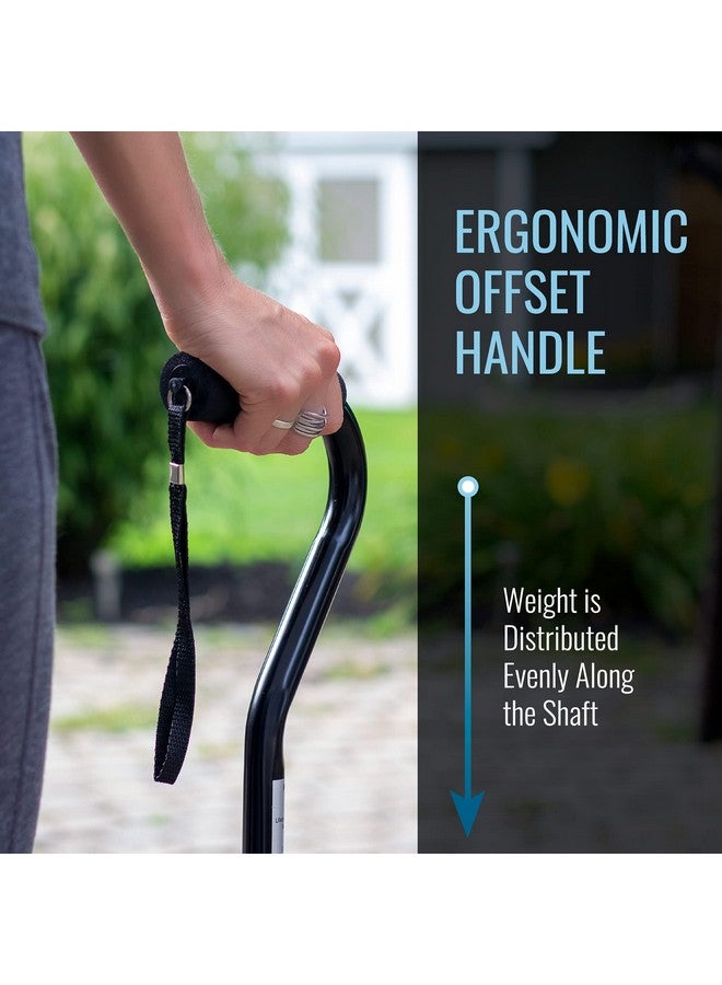 DMI Walking Cane and Walking Stick for Adult Men and Women, FSA Eligible, Lightweight and Adjustable from 30-39 Inches, Supports up to 250 Pounds with Ergonomic Hand Grip and Wrist Strap, Black - Image 3