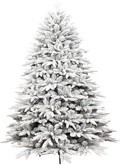 White Christmas Tree Snow 7ft Flocked Spruce Snowy Holiday Xmas Tree for Home and Office 210cm Tall with 1100 Full Branches Tips,Easy Assembly,Metal Stand - pzsku/ZFE4BFBD3DF67BCF0C004Z/45/_/1731781875/f2dfe32c-51bf-464c-81cc-9c9c20228347