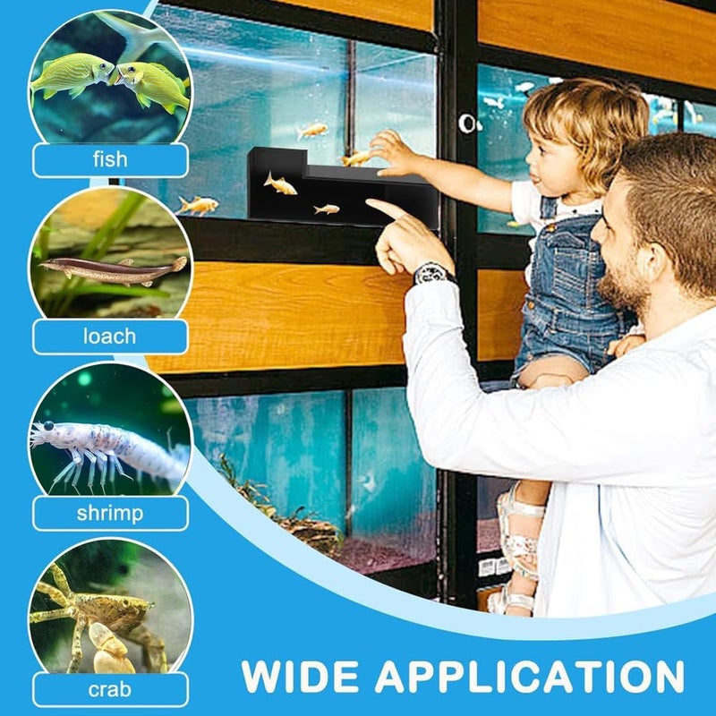 SYOSI Dual-Entrance Aquarium Tunnel, Fish Tank Decoration with 360° Viewing Cave, Shrimp, Betta Fish and Crayfish Hideout, L-Shaped Corner Tunnel, Underwater Aquarium Accessories - Image 5