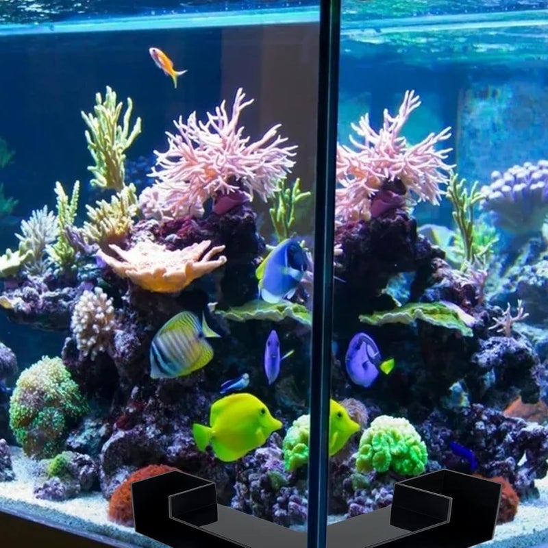 SYOSI Dual-Entrance Aquarium Tunnel, Fish Tank Decoration with 360° Viewing Cave, Shrimp, Betta Fish and Crayfish Hideout, L-Shaped Corner Tunnel, Underwater Aquarium Accessories - Image 4