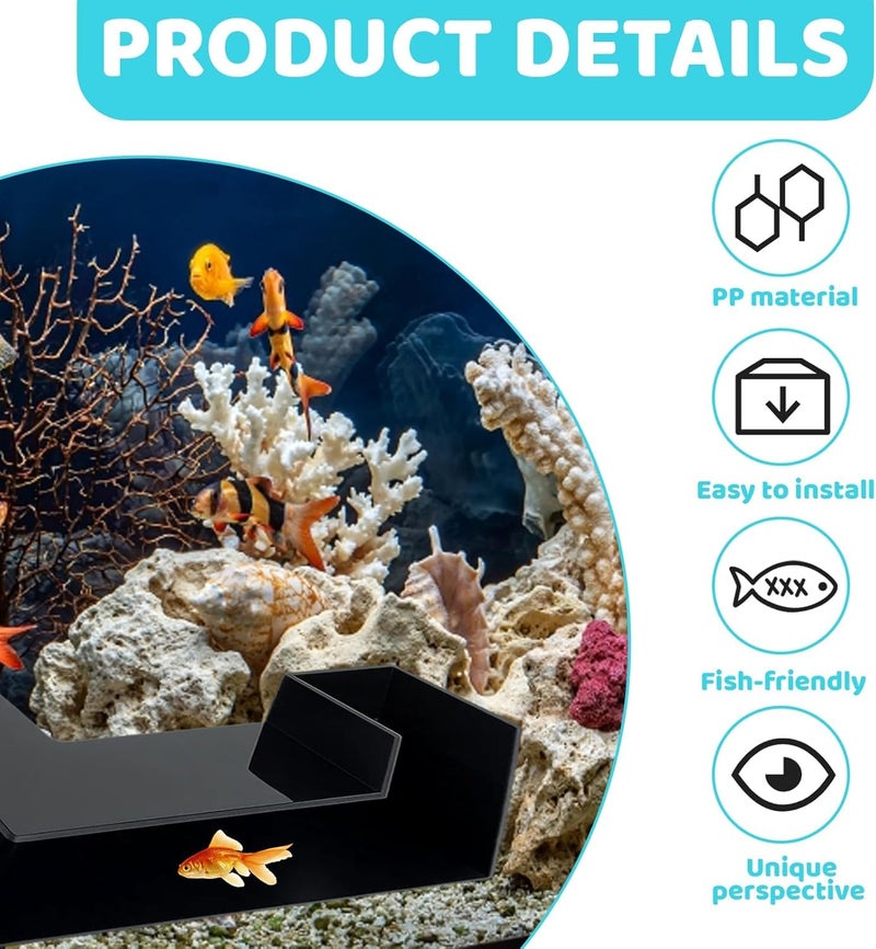 SYOSI Dual-Entrance Aquarium Tunnel, Fish Tank Decoration with 360° Viewing Cave, Shrimp, Betta Fish and Crayfish Hideout, L-Shaped Corner Tunnel, Underwater Aquarium Accessories - Image 2