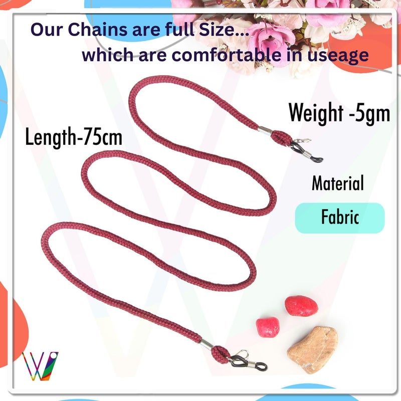 VIVID vision Unisex Adult Nylon Eyeglass Holder Strap Cord | New Chain Adjust on Sunglasses | Anti-slip Retainer Lanyard String Eyewear Frame | Specs Mask Chains - Image 2