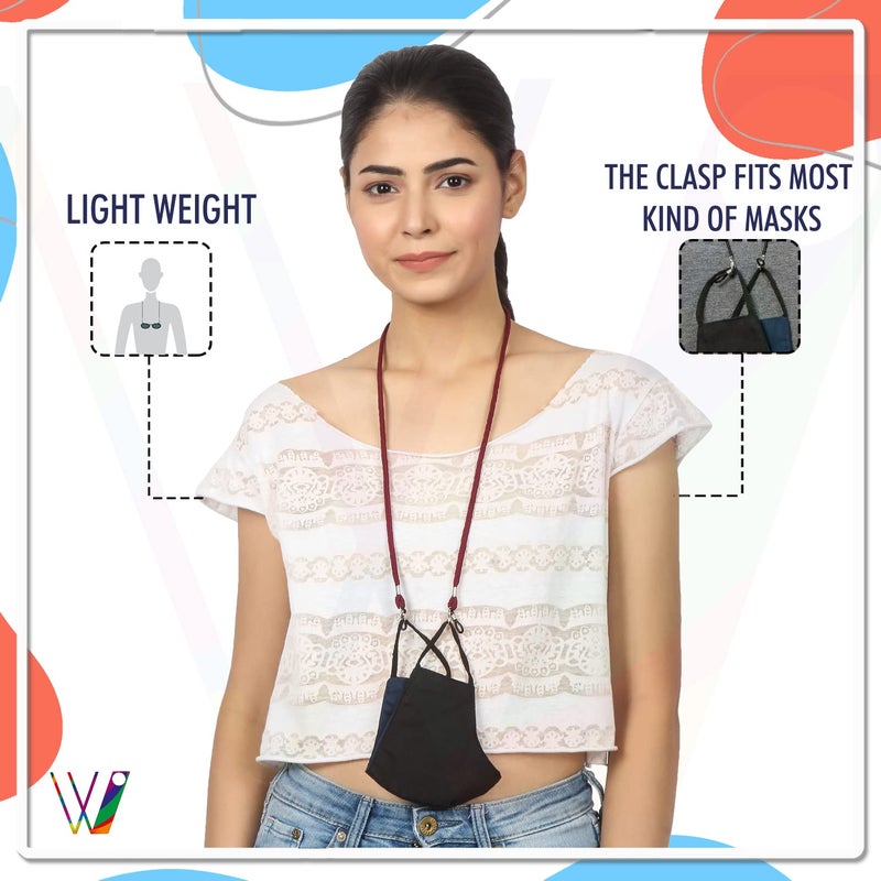 VIVID vision Unisex Adult Nylon Eyeglass Holder Strap Cord | New Chain Adjust on Sunglasses | Anti-slip Retainer Lanyard String Eyewear Frame | Specs Mask Chains - Image 5