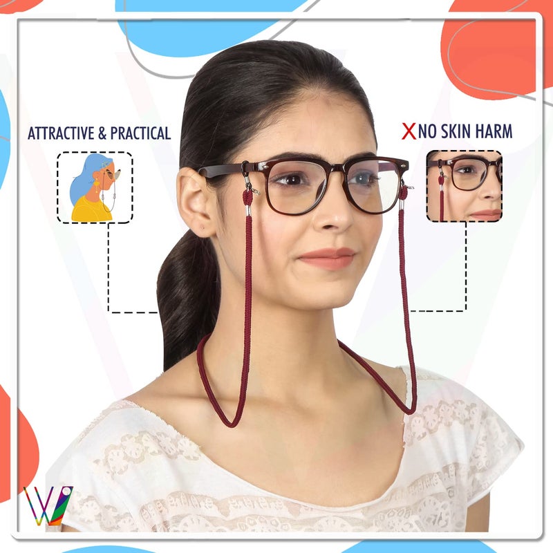 VIVID vision Unisex Adult Nylon Eyeglass Holder Strap Cord | New Chain Adjust on Sunglasses | Anti-slip Retainer Lanyard String Eyewear Frame | Specs Mask Chains - Image 4