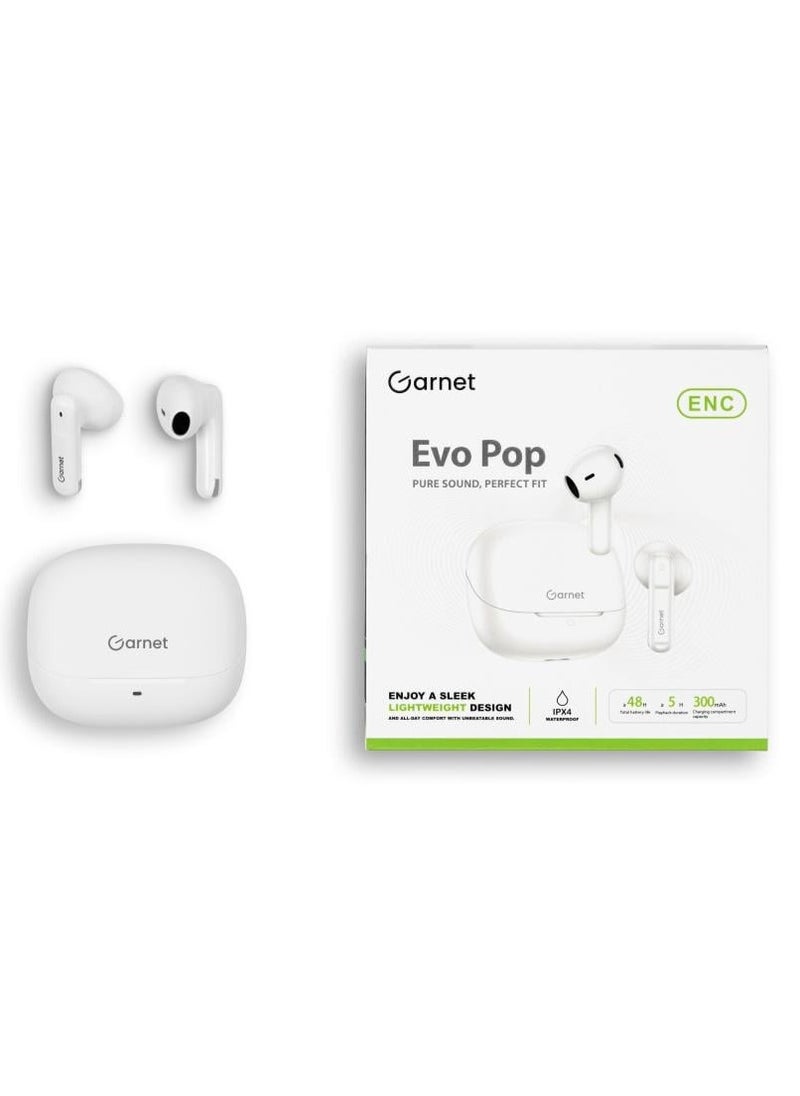 GARNET Garnet - Wireless Earbuds with up to 21 Hours of Playtime - White  - Image 1