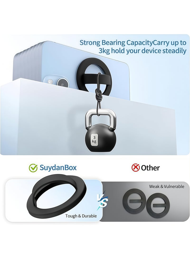 Smartphone holder with a magnetic ring for iPhone a powerful tool for carrying and moving the mobile phone easily and safely works with MagSafe Pink - Image 5