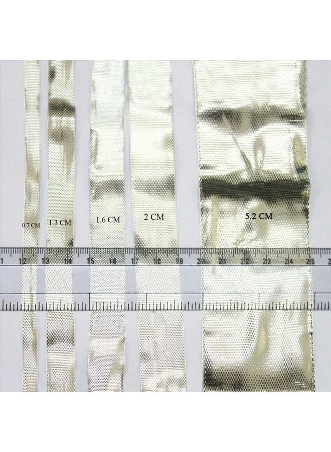 Embroiderymaterial Gota Laces Borders Material for Dresses Clothes Apparels Saree Blouses Making Purpose Pale Gold Color (45 Meter) - Image 2